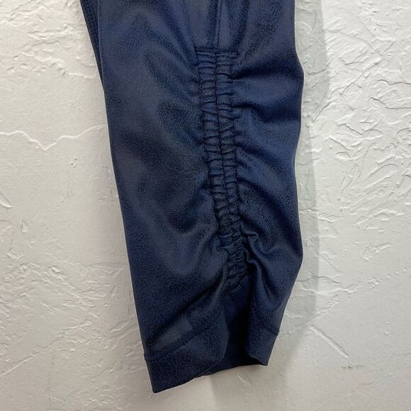 Zyia Active Distressed Blue Ankle Cinch Hi Rise 7/8 24 in Leggings 4 - Picture 4 of 5